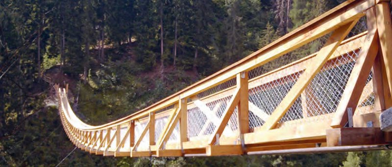 Hängebrücke im Val Mutschnengia