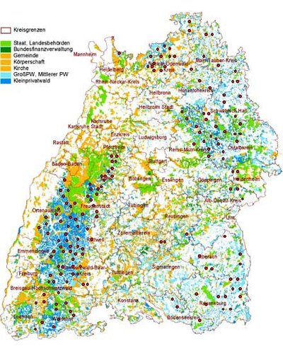 Verteilung der teilnehmenden Betriebe in Baden-Württemberg