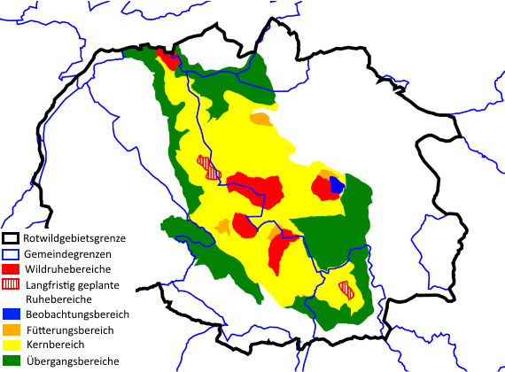 Flächengrundlage der Rotwildkonzeption Südschwarzwald