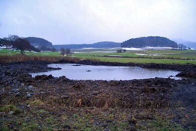 Anlage einer Gewässerfläche in der Nähe von Hünxe
