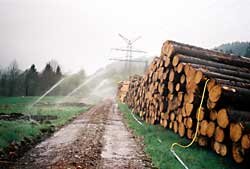 Einstellbare Holzracklänge basierend auf der Menge an Holz