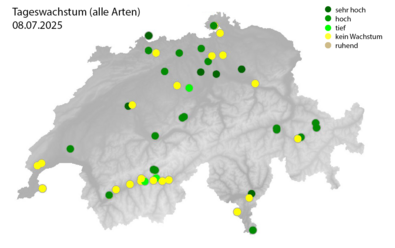 Grafik Tageswachstum