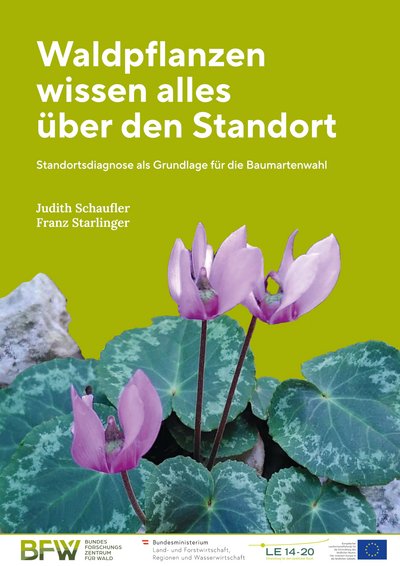 Cover der Broschüre mit einer Zeigerpflanze vor grünem Hintergrund