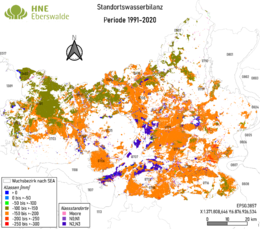Karte Standortwasserbilanz Brandenburg