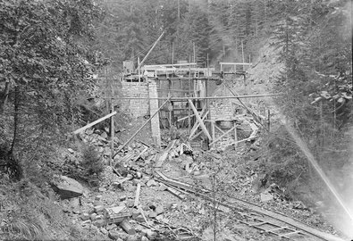 Baustelle der Wassermess-Station Rothenbach am Schwarzsee