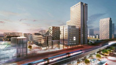 Visualisierung Holzgebäude HoHo in Wien