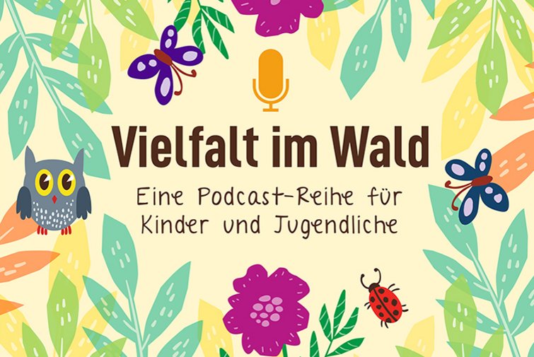 Illustriertes Cover mit Pflanzenblättern, Insekten und einem Kauz.