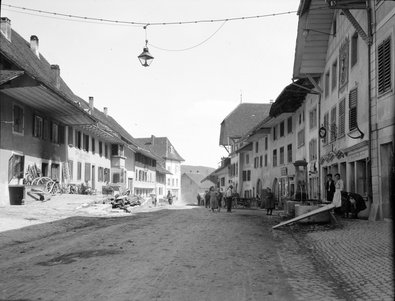 Strassenszene im Städtli Wiedlisbach