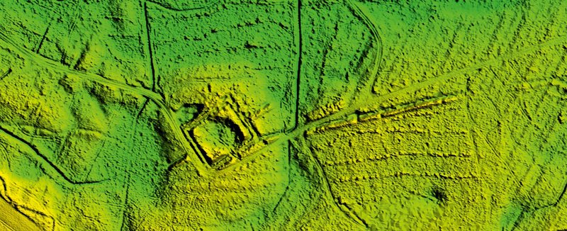 Luftbild einer Befestigung