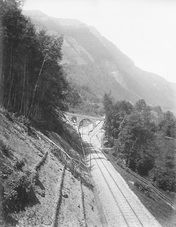 Eisenbahntrassee bei Goldau