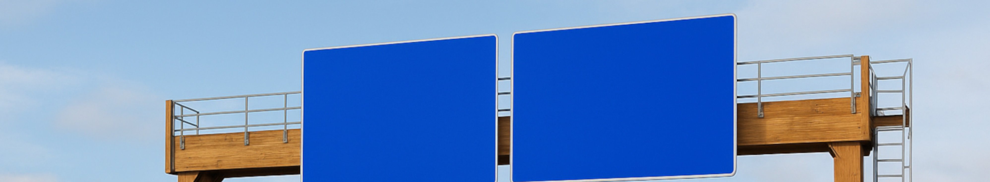 Grafik einer Verkehrszeichenbrücke