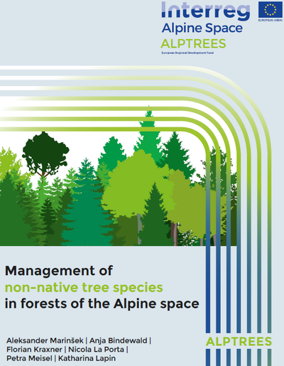 Cover of ALPTREES Handbook for Management of non-native tree species in forests of the Alpine space