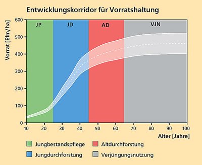 Entwicklungskorridor für Vorratshaltung