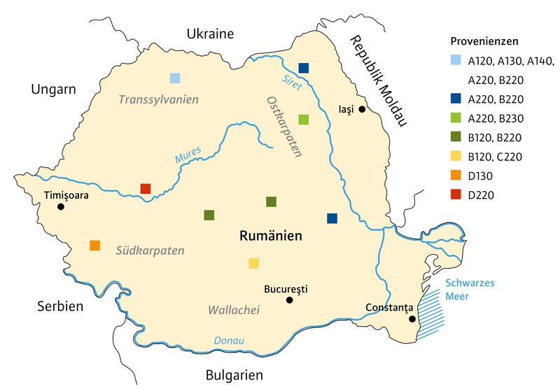 Karte Rumäniens