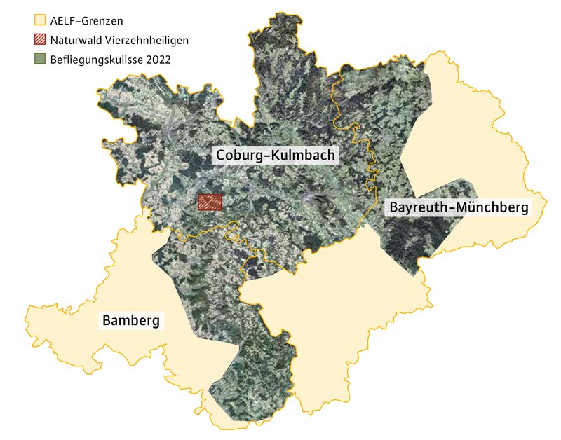 Landkarte Oberfrankens