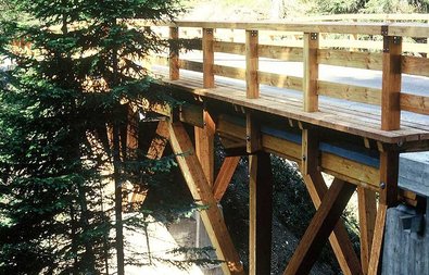 Brücke aus Lärchenholz