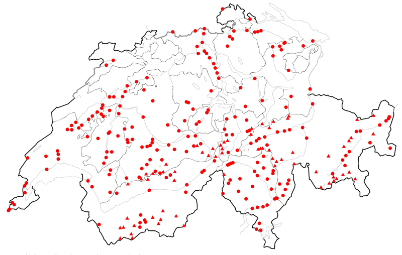 Distribuzione geografica delle zone golenali