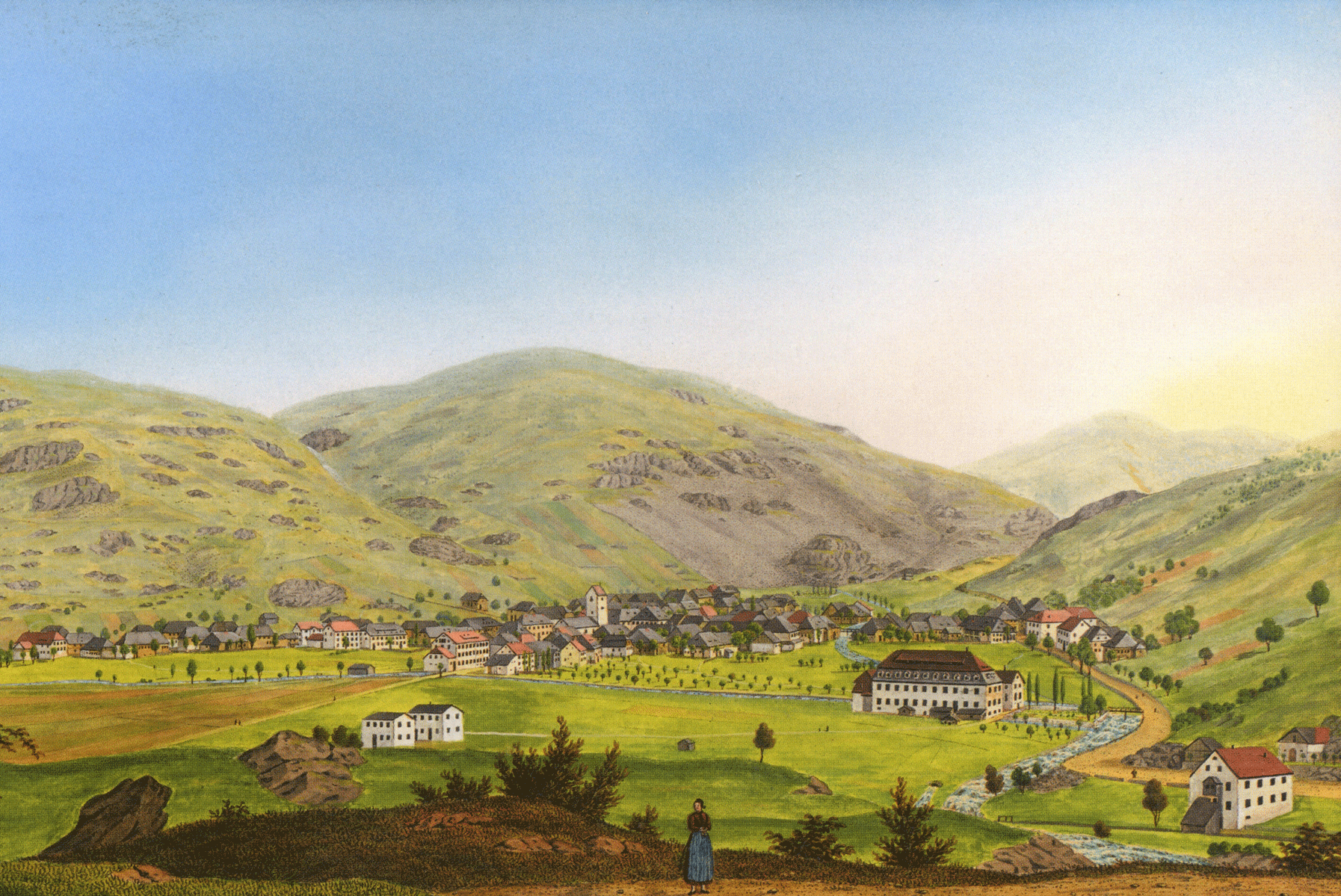 Todtnau um 1850 ohne Wald