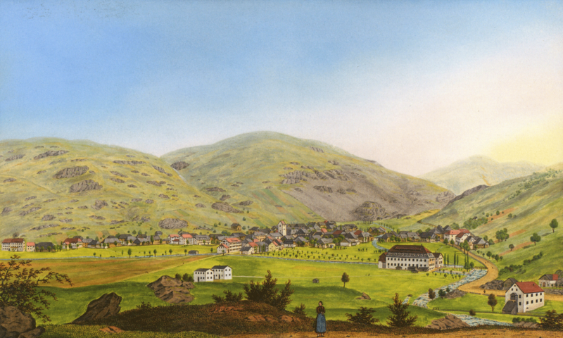 Todtnau um 1850 ohne Wald