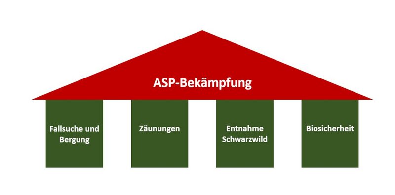 Grafik Methoden der ASP Bekämpfung