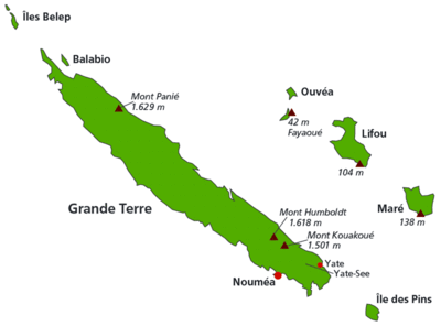 Karte Neukaledonien