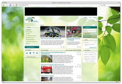 2011 erschien waldwissen.net mit erweiterten Funktionen wie dem personalisierten Bereich “Mein Waldwissen”. 