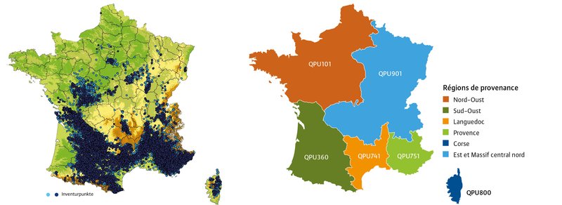 2 Karten Frankreichs
