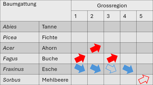 Tabelle: Entwicklung 2009-2022