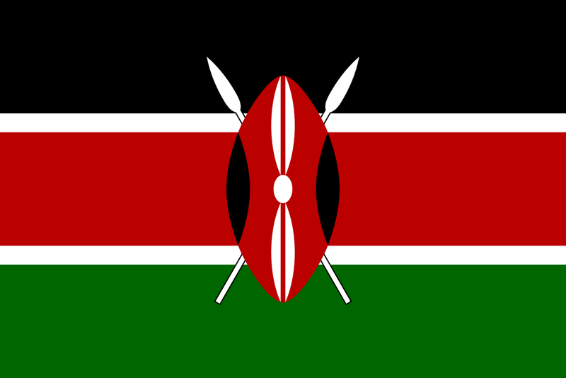 Die Flagge von Kenia