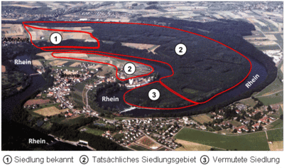 Großflächige Entwaldung zur Keltenzeit am Hochrhein bei Waldshut zwischen zwei Rheinschlingen (150-50 v. Chr.)