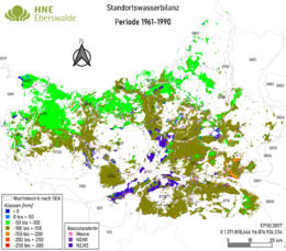 Karte Standortwasserbilanz Brandenburg