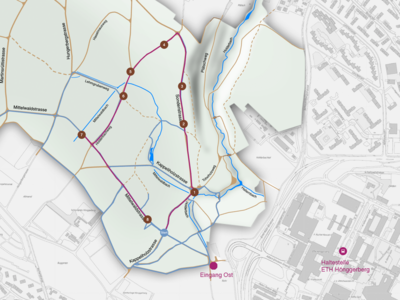 Lageplan Rundgang WSL-Forschungshighlights