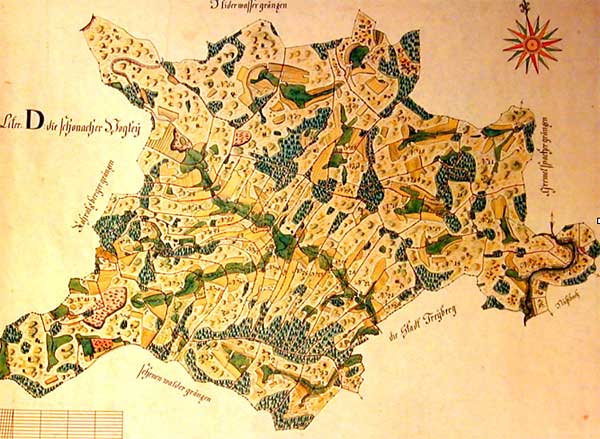 Historische Karte der Hofstellen