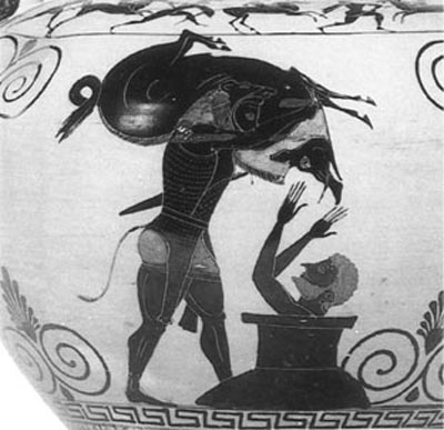 Herkules und der erymanthische Eber