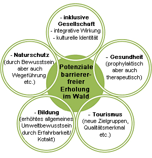 Potenziale barrierefreier Erholung im Wald