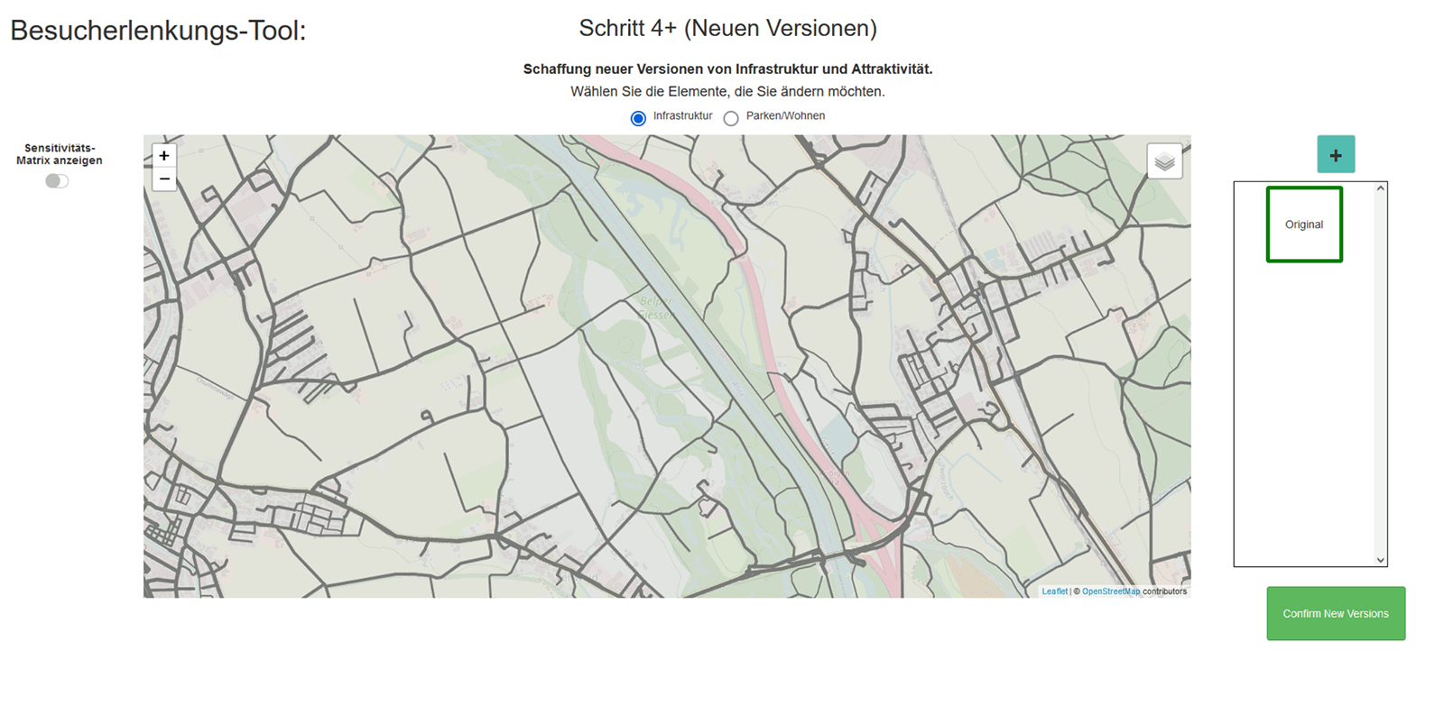 Screenshot Besucherlenkungstool