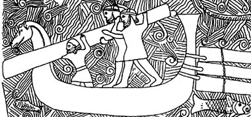 Flößerei der Phönizier ca. 710 v. Chr.