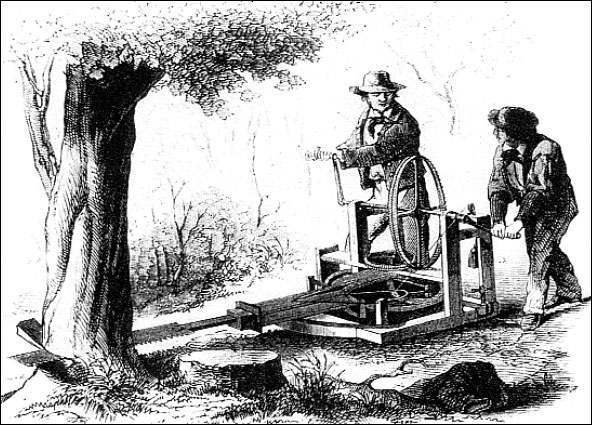 Fällmaschine von Hamilton, 1861