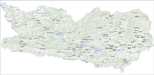 Beispielflächen in Kärnten
