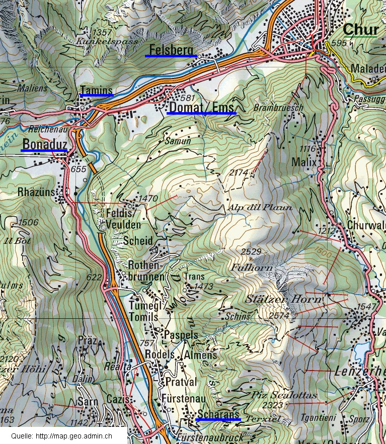 Geographische Lage der Versuchsstandorte