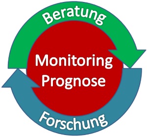 Monitoring und Prognose, ein zentraler Arbeitsbereich der Abteilung Waldschutz