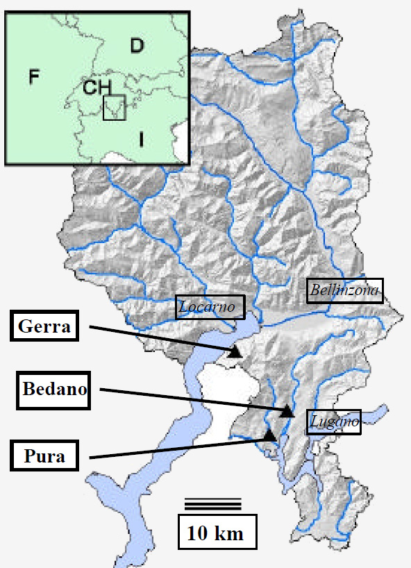 Lage der Versuchsflächen