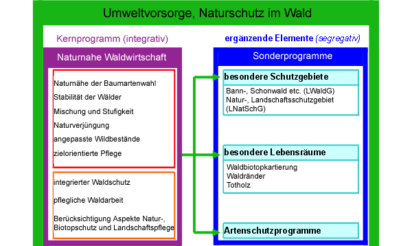 Stellung „Naturnaher Waldbau“ im Gesamtkonzept der Landesforstverwaltung Baden-Württemberg zur Umweltvorsorge im Wald