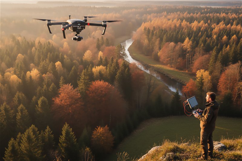 Drohneneinsatz für die Waldforschung (Symbolbild)