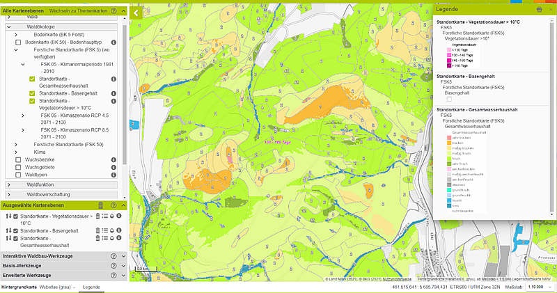 Beispiel Forstliche Standortkarte 1 : 5.000 