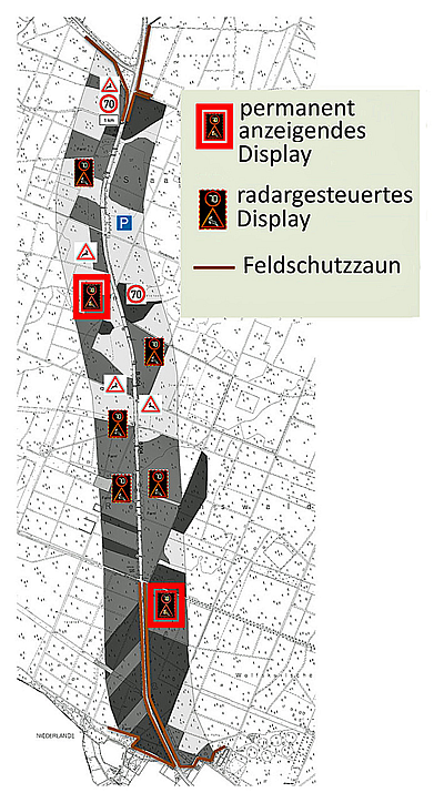 Wildwarnanlage an der B 504